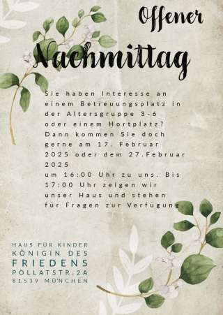 Offene Nachmittage 2025